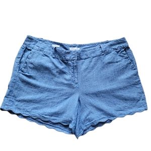 LOFT Riviera Chambray Linen Shorts